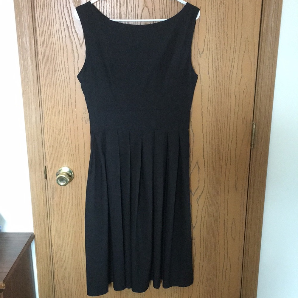 Black Swoop Neck Dress